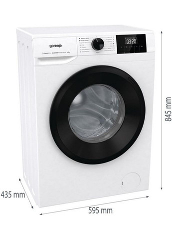 Пральна машина автоматична W3NGPI72SBS/UA Gorenje (360398337)