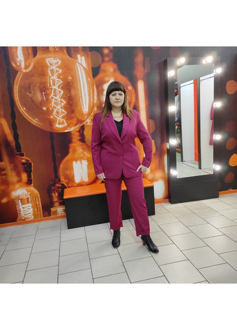Костюм жіночий брючний звужені штани 50 малина Alenka (351481069)