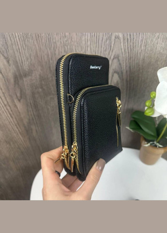 Женская мини сумочка клатч на плечо для телефона маленькая сумка кошелек черная (sku_1438Ч) No Brand (330576553)