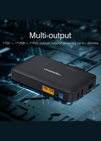ДБЖ DC UPS для роутерів KP2 EC DC+PoE+USB OUT, 5V/9V/12V 18W 8000mAh (29,6Wh) LiPol Marsriva (314777328)