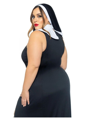Костюм монашки-грешницы Leg Avenue Sultry Sinner 1X-2X, платье, головной убор, воротник No Brand (328202313)