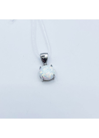 Срібний кулон з білим опалом 0,8 г No Brand (369736760)