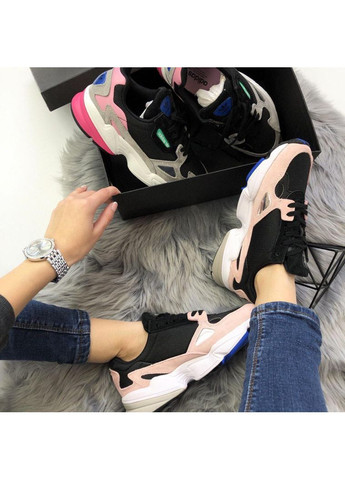КРОСІВКИ ЖІНОЧІ ADIDAS FALCON PINK BLACK WHITE АДІДАС No Brand рожеві демісезони (367172998)