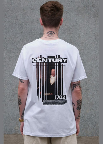 Оверсайз футболка з принтом century white Without (325989255)