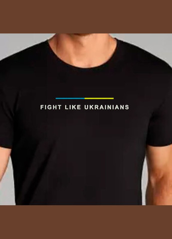 Черная футболка с вышивкой fight like ukranians 01-1 мужская (633062-17-3) No Brand