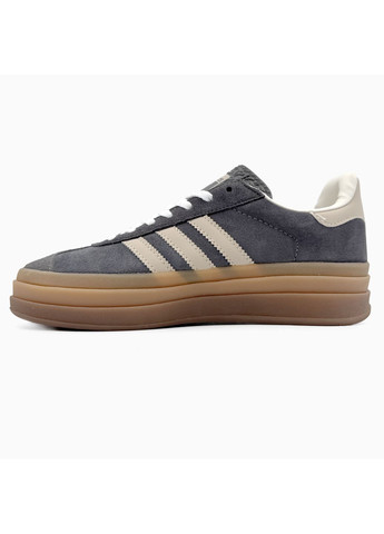 Белые демисезонные кроссовки мужские adidas gazelle bold beige / white / gum адидас газель No Brand