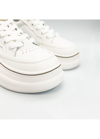 Белые кеды (р) кожа/текстиль 0-1-1-am-13615-1-16 Baderus