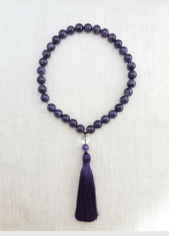 Чотки з натурального каменю Аметист 33 намистини без вузлів d 12мм No Brand (331293524)