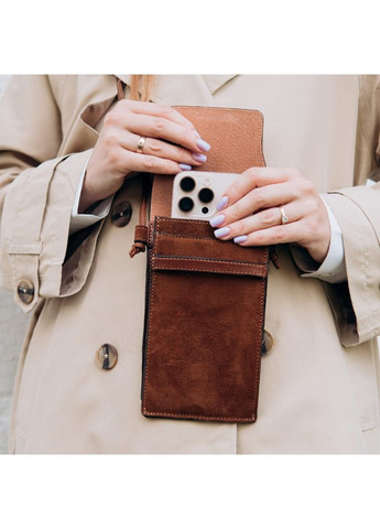 Минисумка чехол для телефона, панч 70352323 терракот Grande Pelle (352261253)