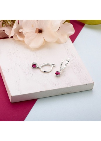 Серьги серебряные с подвесками Цефеида Fuchsia 925 Zirkon Skifska Etnika (364203237)