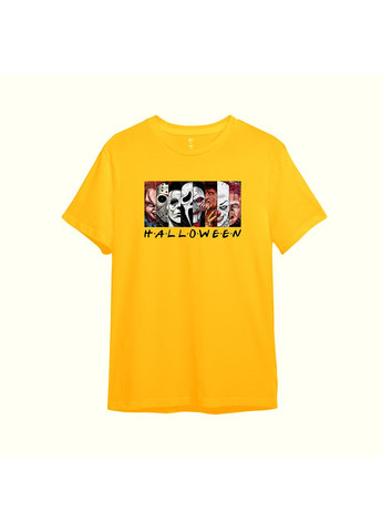 Помаранчева демісезонна дитяча футболка з принтом "фільми жахів" на halloween (10468200254) ТiШОТКА