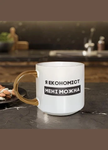 Кружка "Я экономист мне можно", белая с золотой ручкой, 500 мл BeriDari (387143763)