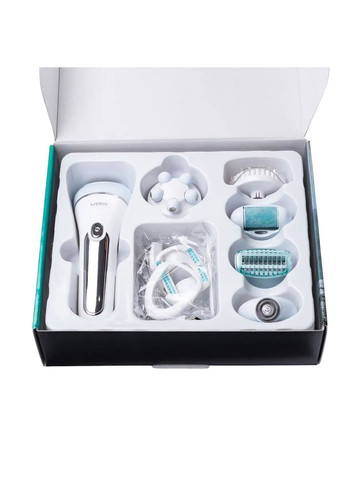 Епілятор для обличчя та тіла V-733 акумуляторний 6 в 1, блакитний VGR (322289494)