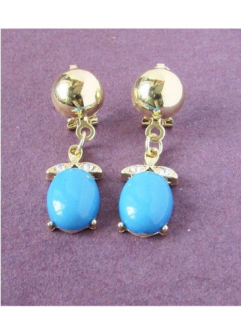 Голубые элегантные нарядные серьги, 2449-2 No Brand (350936879)