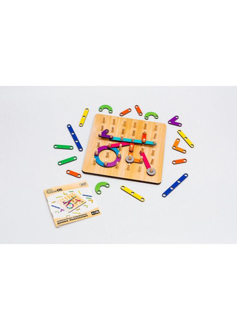 Геометрическая развивающая "Доска Монтессори" Puz27260, 56 комбинаций PuzzleOK (315352129)