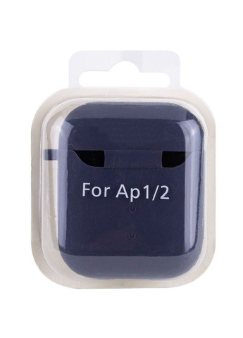 Силиконовый футляр с микрофиброй для наушников Airpods 1/2 Epik (292633186)