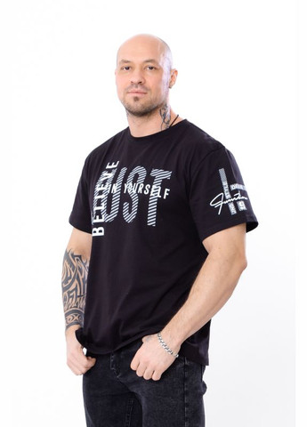 Чорна футболка чоловіча (p-8016) з коротким рукавом Носи своє