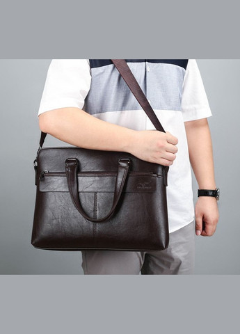 Мужской деловой портфель для документов формат А4 эко кожа Черный No Brand (302391094)