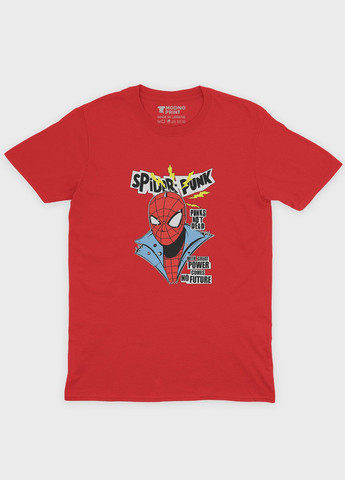 Красная демисезонная футболка для мальчика с принтом супергероя - человек-паук (ts001-1-sre-006-014-017-b) Modno