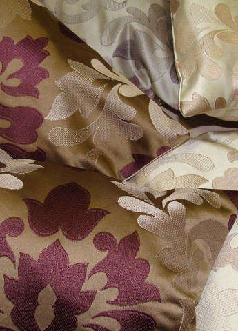 Комплект декоративних подушок 30х30см 5шт бордовий і бежевий (п_0224) Firanka Damask (307840150)