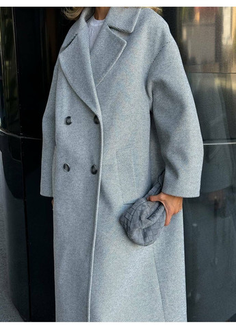Сіре демісезонне Жіноче пальто КЛАСИКА з кишенями (mil575) milirud