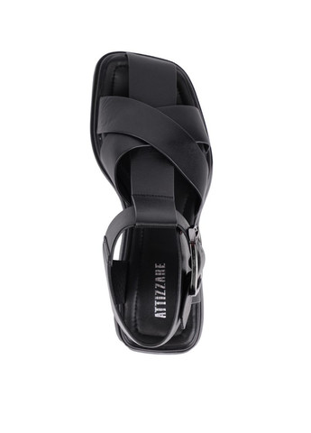 Черные женские сандалии 3625 черная кожа. Attizzare