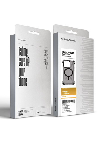 Чехол Bounce для Apple iPhone 15 Pro Black (ARM74920) PTR ArmorStandart (327885711)