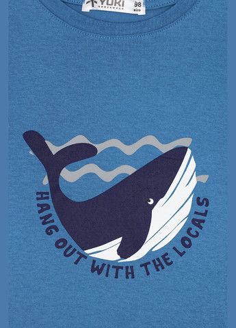 Синяя пижама с шортами для мальчика цвет синий цб-00278281 Yuki