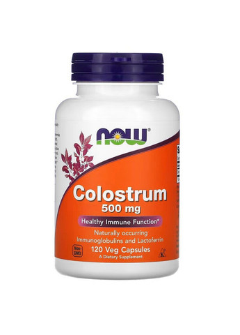 Натуральна добавка Colostrum 500 mg, 120 капсул Now (293482896)
