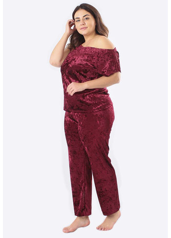 Бордова піжамний комплект Ghazel