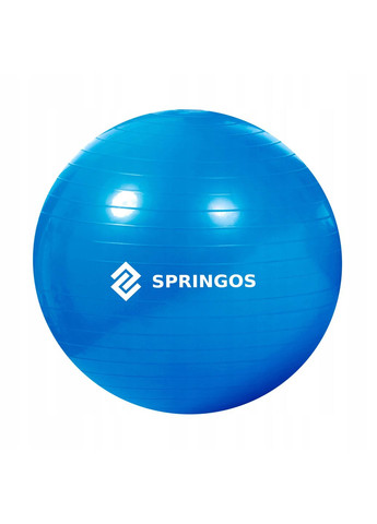 Мяч для фитнеса (фитбол) Anti-Burst Blue Springos FB0009 (345713403)