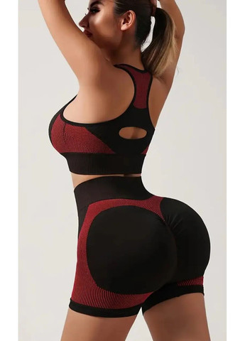 Стильний комплект для фітнесу (спортивний костюм), топ і шорти No Brand (355692767)