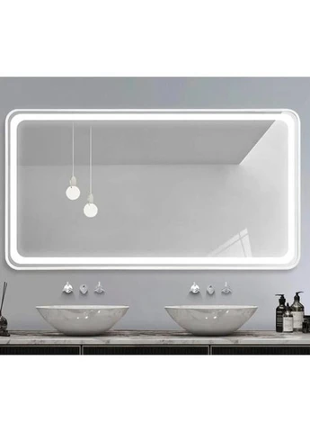 Дзеркало LED DE-M0065D Silver 120смх75см сенсорне включення + підігрів Dusel (374676529)