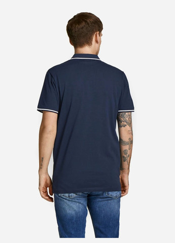 Синя футболка JACK&JONES Polo Tons 12186778