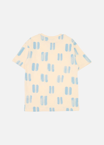 Бежевая летняя футболка с коротким рукавом для мальчика цвет бежевый cb-00277065 ALG