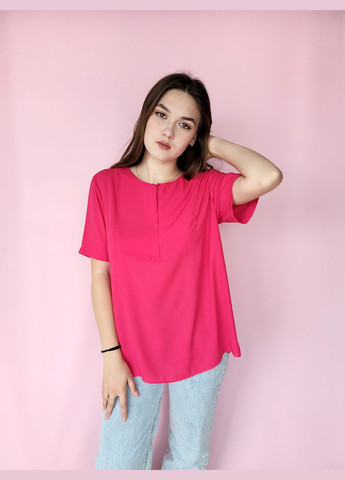 Малинова блузка жіноча однотонна короткий рукава M&S