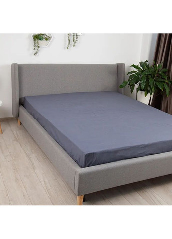 Простирадло з резинкою 180*200 см Ранфорс гіпоалергенне Графітове (27710180200) ТЕП (369153178)