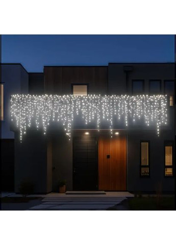 Уличная гирлянда Бахрома 25 м 405 LED черный провод Белый 25MBW Garlando (370801171)