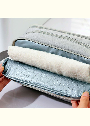 Органайзер-косметичка LoveYouHome дорожня Срібло прозора 25.5х10х14,5 см Love You (337094330)