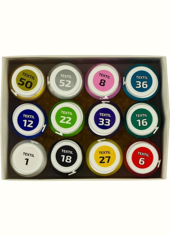 Набор акрил. красок 12х20мл " Talent" Heart для ткани №13420214(12) Rosa (329445558)