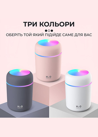 Увлажнитель воздуха H2O Humidifier USB 300ml Увлажнитель очиститель воздуха Happy Life (301198771)