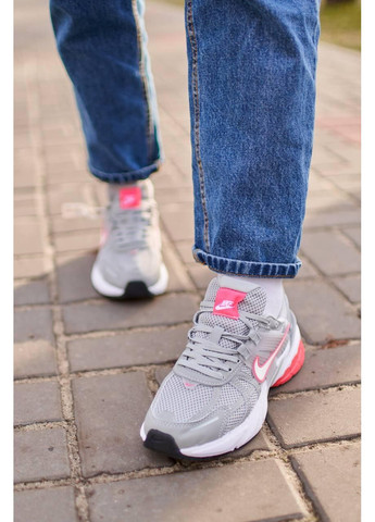 КРОССОВКИ ЖЕНСКИЕ NIKE RUNTEKK GREY PINK НАЙК В2К РАНТЕКК No Brand розовые демисезоны (367177821)