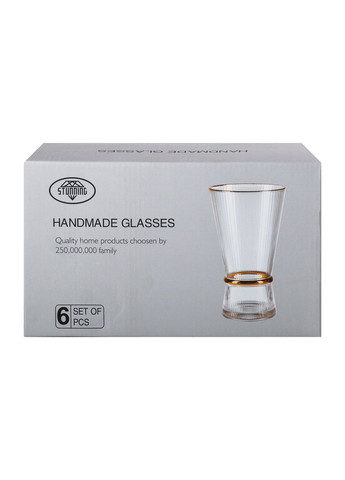 Набір з 6 склянок, 400 мл, для лимонаду, води, соку та коктейлів HP-16-9 Yiwu (351431413)