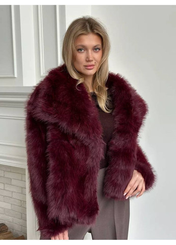 Шуба из эко меха, цвет Бордовый Fashion (371141360)