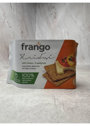 Хлібці нутові з цибулею без цукру Frango, 100 г No Brand (378637558)
