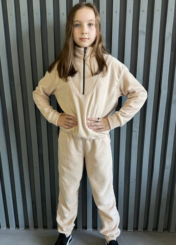 Молочный демисезонный крутые термо костюмы для самых маленьких и стильных брючный Tik-Tak