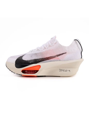 Білі кросівки чоловічі nike air zoom alphafly 3 white black orange найк аір зум білі демісезон No Brand