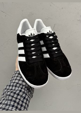 Кросівки жіночі і чоловічі Adidas Gazelle black | Адідас Газель чорний No Brand чорні демісезони (316663599)