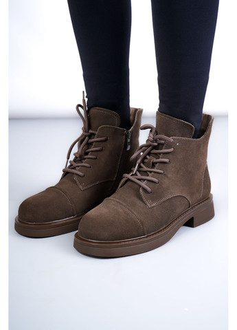 Зимние ботинки женские as150-l576-tx2266zm натуральная замша коричневые 346635 Where Uwear из натуральной замши