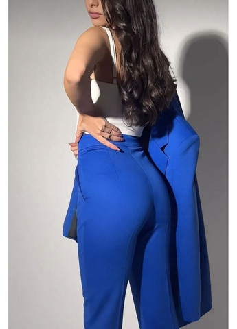 Брюки женские зауженные классика стрейч 44 синие TRG (350349463)